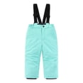 thumbnail image 1 of ATOGUTA Kids Waterproof Snow Pants Thick Waterproof Snow-proof Outdoor Sports Daily Winter And Warm Ski Pants for Boys Girls Size 2T-12, Green, 1 of 2