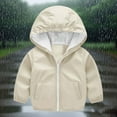 thumbnail image 1 of ATOGUTA Kids Windbreaker Jacket Waterproof Rain Jacket Windbreaker Coat Kids Raincoat Outerwear Beige, Kids Jackets 1T-15, 1 of 5