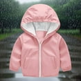 thumbnail image 1 of ATOGUTA Kids Windbreaker Jacket Waterproof Rain Jacket Windbreaker Coat Kids Raincoat Outerwear Pink, Kids Jackets 1T-15, 1 of 5
