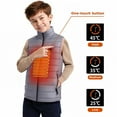 thumbnail image 1 of ATOGUTA Kids Winter Heated Vest Lightweight Electric Heating Puffer Vest（No Power Bank Included） Size 11-16, Gray, 1 of 6