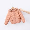 thumbnail image 1 of ATOGUTA Kids Winter Latest Thicken Hooded Jacket Warm Winter Coat Windproof Rain Jacket Snow Coat Pink, Size 2T-9, 1 of 3