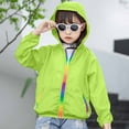 thumbnail image 1 of ATOGUTA Kids Zip Up Jackets Boys Girls Lightweight Hooded Windbreakers,Outdoor Hiking Coat Green, 6-13 Years, 1 of 5