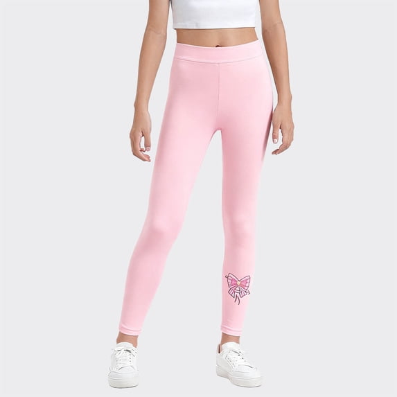 ATOGUTA Legging For Girls Thick Thermal Tights Pants Soft Stretchy Fleece Leggings Size 2T-13, Pink