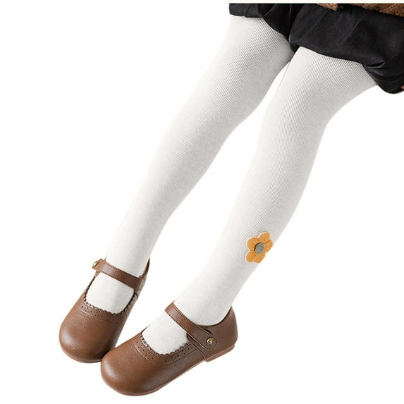 ATOGUTA Leggings Teen Girl Size 6-12 Kids Winter Warm Leggings Thick Thermal Tights Pants White