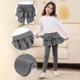 thumbnail image 1 of ATOGUTA Leggings with Skirt for Girls School Uniform Pants Ruffle Skirt Tutu Kids Pull On Warm Clothes Size 3T-14, Gray, 1 of 6