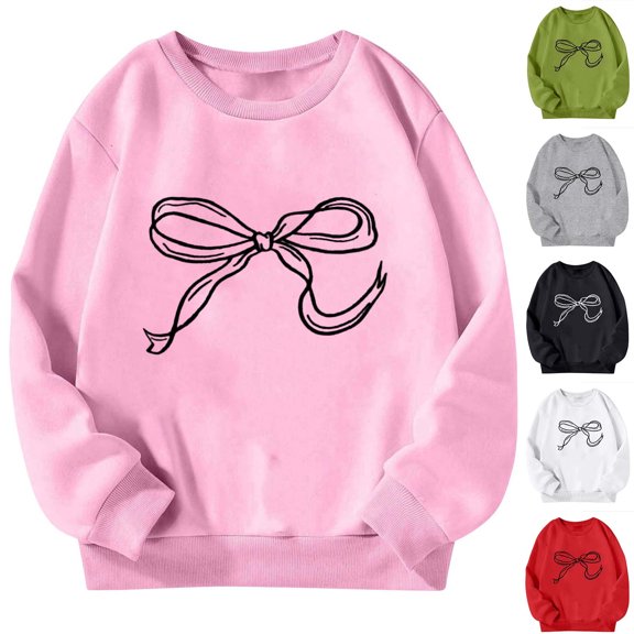 ATOGUTA Long Shirts For Girl Kids Crewneck T-Shirts Tops Cute Fall Blouse Tees Size 5T-15, Yellow