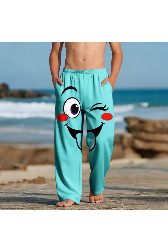 Lounging Pants for Boy Funny Graphic Sweatpants Athletic Sports Pants for Kids Size 4T-14, Green