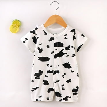 ATOGUTA New Born Baby Girls Outfit Short Sleeve Thin New Soft Onesie White, Sizes 0-12M