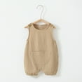 thumbnail image 1 of ATOGUTA New Born Girls Baby Clothes New Sleeveless Tank Thin Bodysuit Onesie Khaki, Sizes 0-12M, 1 of 3