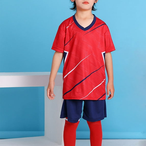 ATOGUTA Outfits for Boys Athletic Shorts Set 2 Piece Stretch Graphic T-Shirt and Active Gym Shorts Set for Boys Size 1T-13, Red
