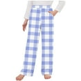 thumbnail image 1 of ATOGUTA Pants for Boys Girls Long Sleep Plaid Pants Soft Lounge Pj Bottoms with Pockets Size 4T-14, 1 of 1