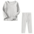 thumbnail image 1 of ATOGUTA Outfits Set for Kids Soft Cozy Pullover Sweatshirt Pants Set for Kids White Size 6M-11, 1 of 4
