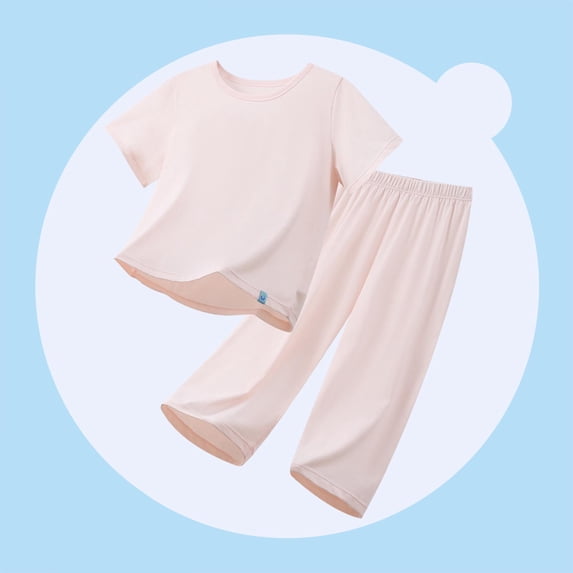 ATOGUTA Pant Sets for Boys Short Sleeve Crew Neck T shirts and Pants Set Size 5T-16 Sporty Outfit Set Pink
