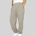 thumbnail image 1 of ATOGUTA Pants For Boys Elastic Waist Jogger Sweatpants Kids Teens Running Athletic Pants with Pockets Size 4T-15, Beige, 1 of 5