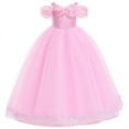 thumbnail image 1 of ATOGUTA Princess Dresses for Girls Lace Tulle Mesh Grils Summer Dress Flower Girls Party Dance Dress for Little Girls Pink, Size 5T-14, 1 of 4