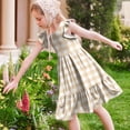 thumbnail image 1 of ATOGUTA Princess Dresses for Girls Summer Ruffle Sleeve A Line Casual Party Dresses for Kids Size 5T-14, Yellow, 1 of 6