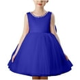 thumbnail image 1 of ATOGUTA Princess Dresses for Girls Tulle Dress Bridesmaid Summer Wedding Pageant Dresses Princess Birthday Party Size 3T-12, Blue, 1 of 4