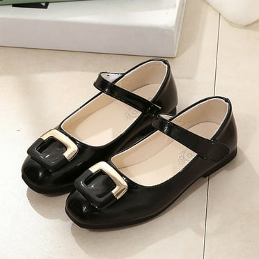ATOGUTA Princess Shoes for Girls Black Ballet Flats Flats for Wedding Party School Uniform Shoes Cute Girls Mary Janes