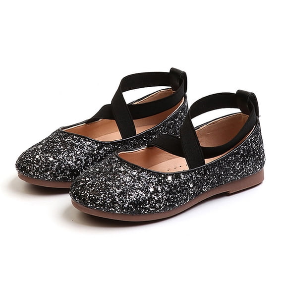 ATOGUTA Princess Shoes for Girls Sequins Bling Princess Flats Dance Shoes