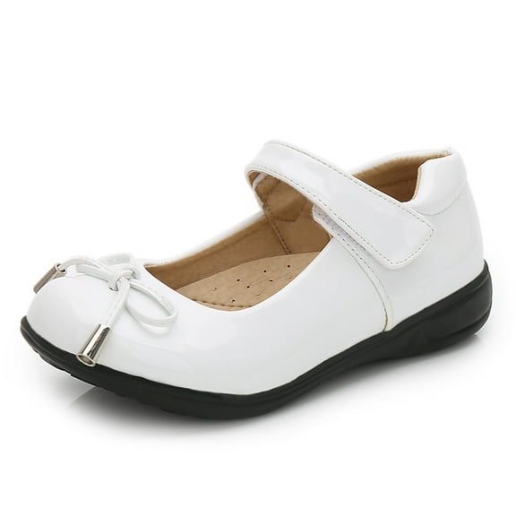 ATOGUTA Princess Shoes for Girls White Ballet Flats Flats for Wedding Party School Uniform Shoes Cute Girls Mary Janes