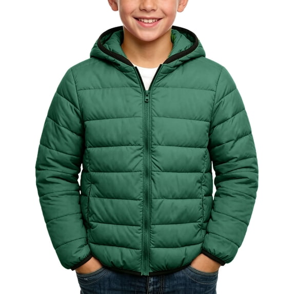 ATOGUTA Puffer Jacket Boys Warm Kids Zip up Long Sleeve Winter Quilted Jackets Coat Outerwear