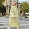 thumbnail image 1 of ATOGUTA Puffer Jackets for Boys and Girls Long Quilted Puffer Jacket Warm Hooded Parka Snow Coats Size 5T-14, Green, 1 of 6