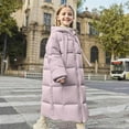 thumbnail image 1 of ATOGUTA Puffer Jackets for Boys and Girls Long Quilted Puffer Jacket Warm Hooded Parka Snow Coats Size 5T-14, Purple, 1 of 6