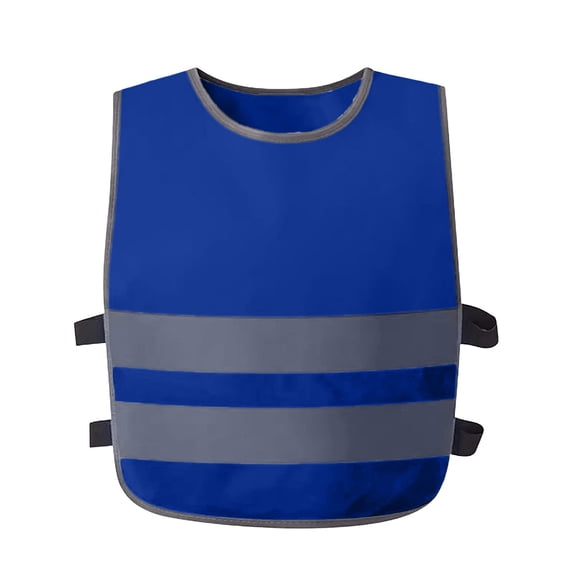 ATOGUTA Reflection Vest Kids High Visibility Neon Construction Traffic Vest for Cycling Running Skiing Size 8-17, Blue