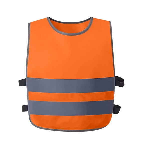 ATOGUTA Reflection Vest Kids High Visibility Neon Construction Traffic Vest for Cycling Running Skiing Size 8-17, Orange