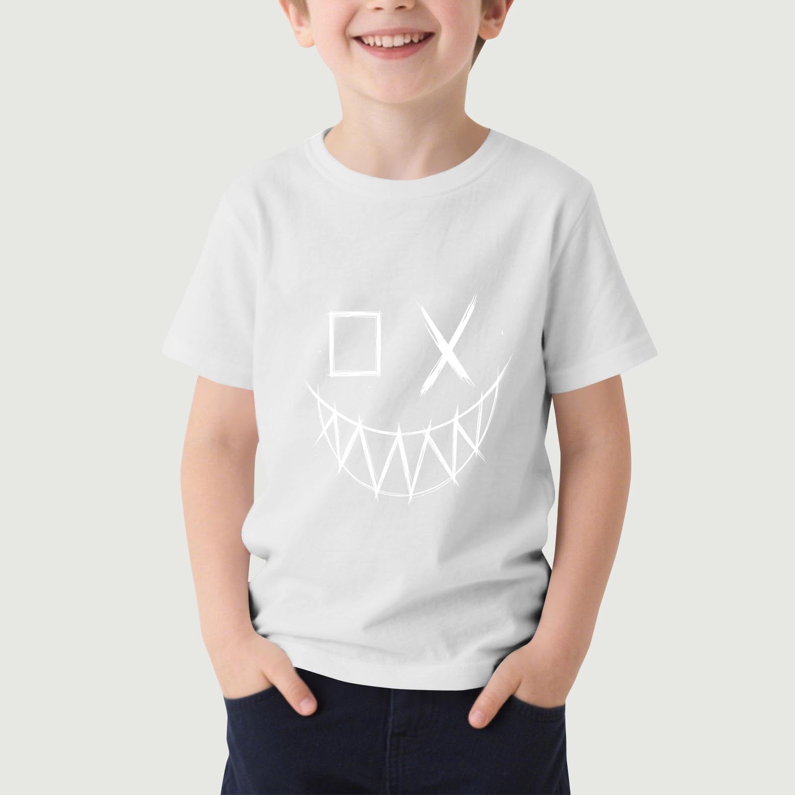 ATOGUTA School Shirt Boy Kids Summer Crewneck Tops Basic Tees White ...