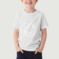 thumbnail image 1 of ATOGUTA School Shirt Boy Kids Summer Crewneck Tops Basic Tees White, Size 3T-16, 1 of 5