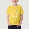 thumbnail image 1 of ATOGUTA School Shirt Boy Kids Summer Crewneck Tops Basic Tees Yellow, Size 3T-16, 1 of 5