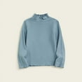 thumbnail image 1 of ATOGUTA Shirt Boys Girls Turtleneck Solid Color Long Sleeve Shirts Mock Neck Shirt Blouse Autumn Winter Clothes Sky Blue 6M-10, 1 of 3