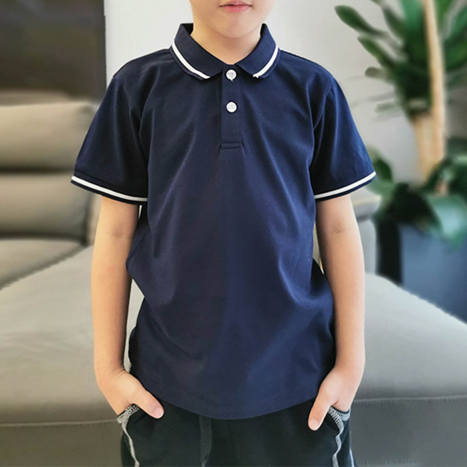 ATOGUTA Shirts for Boys 4T14 Short Sleeve Performance School Uniform