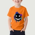 thumbnail image 1 of ATOGUTA Shirts for Boys Kids Summer Tops Crewneck Basic Graphic Tees Orange, Size 3T-16, 1 of 5