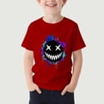 thumbnail image 1 of ATOGUTA Shirts for Boys Kids Summer Tops Crewneck Basic Graphic Tees Red, Size 3T-16, 1 of 5