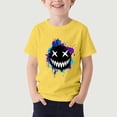 thumbnail image 1 of ATOGUTA Shirts for Boys Kids Summer Tops Crewneck Basic Graphic Tees Yellow, Size 3T-16, 1 of 5