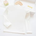 thumbnail image 1 of ATOGUTA Shirts for Girls Long Sleeve Shirts Kids Crewneck Soft Tunic Tops Basic Casual T-Shirts White, Size 1T-10, 1 of 3
