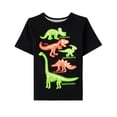 thumbnail image 1 of ATOGUTA Short Sleeve Shirts Boys Girls Graphic T-Shirts Crewneck Kids Tee Tops Black, Size 3T-12, 1 of 2