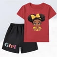 thumbnail image 1 of ATOGUTA Size 2-14 Years Girls Shorts Sets Short Sleeve Tshirts and Shorts Summer Sets Comfy Kids Clothing Red, 1 of 3