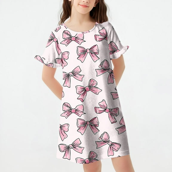 ATOGUTA Size 3T-12 Girls Sleepwear Kids Pajamas Princess Nightgown Dress Sleepwear for Girls Multicolor