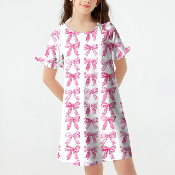 ATOGUTA Size 3T-12 Girls Sleepwear Summer Princess Pajamas Night Dress for Kids Multicolor