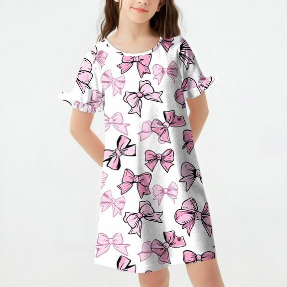 ATOGUTA Size 3T-12 Kids Girl Nightgowns Clothes Girls Pajamas Sleepwear Outfit for Kids Multicolor