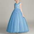 thumbnail image 1 of ATOGUTA Size 4T-14 Twirly Dresses for Girls Kids Tulle Wedding Guest Party Birthday Bridesmaid Communion Pageant Prom Ball Gown Sky Blue, 1 of 5