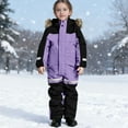thumbnail image 1 of ATOGUTA Ski Suits for Kids Girls Boys Winter Snowboard Suit Girls Waterproof Ski Coat Size 1T-15, Purple, 1 of 6