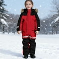 thumbnail image 1 of ATOGUTA Ski Suits for Kids Girls Boys Winter Snowboard Suit Girls Waterproof Ski Coat Size 1T-15, Wine, 1 of 6