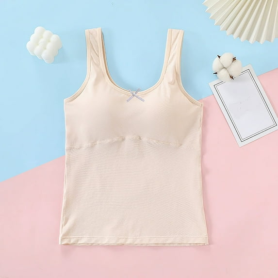 ATOGUTA Sports Bra for Girls Size 8-12 Bralette Seamless Cami Crop Bras Built-Up Stretch Sports Bra in Everyday Colors Yellow