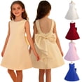 thumbnail image 1 of ATOGUTA Summer Dresses for Girls Bridesmaid Summer Wedding Pageant Dresses Princess Birthday Party Size 8-13, Beige, 1 of 6