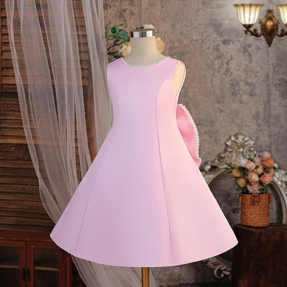 ATOGUTA Summer Dresses for Girls Bridesmaid Summer Wedding Pageant Dresses Princess Birthday Party Size 8-13, Pink