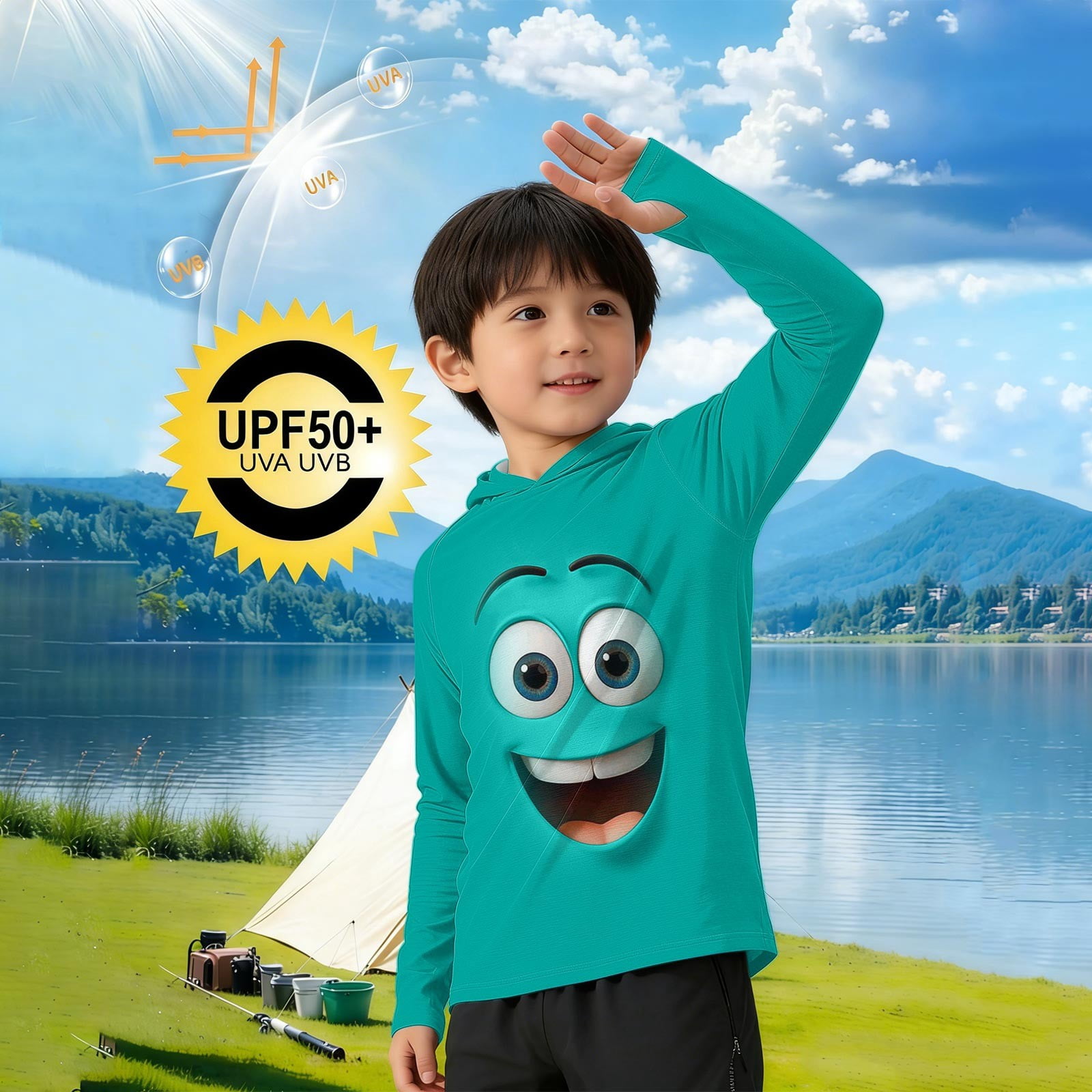 ATOGUTA Sun Shirt for Teens Long Sleeve Sun Protection Hooded Sun Shirt ...